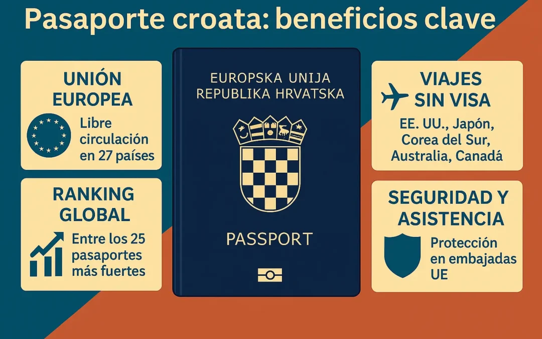 El pasaporte croata: ranking global y ventajas de viajar con él